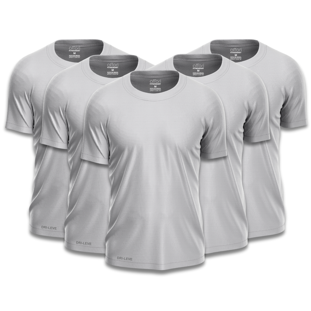 Pack of 5 men's dry fit gym t-shirts – anti-sweat