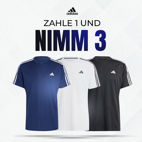 3 Adidas Essentials 3-Stripes Training Shirts (Buy 1, get 3 free)
