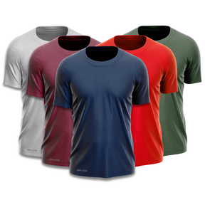 Set of 5 technological T-shirts for men