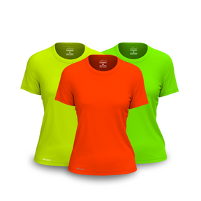 Kit 3 FitneSmart Women's Technology T-Shirts - Anti-Sweat