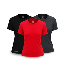 Set of 3 dry fit t-shirts for women for the gym – anti-sweat