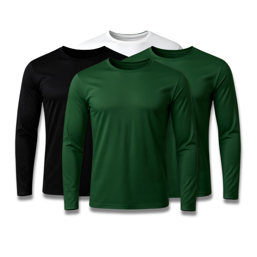 Set of 4 long-sleeved T-shirts with technology – winter promotion