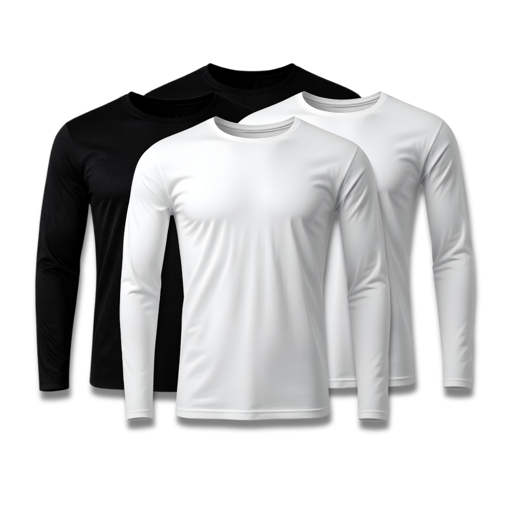 Set of 4 long-sleeved T-shirts with technology – winter promotion