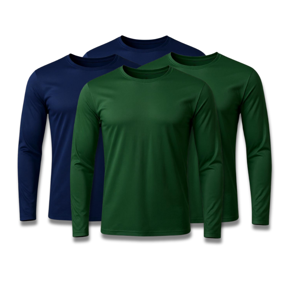 Set of 4 long-sleeved T-shirts with technology – winter promotion