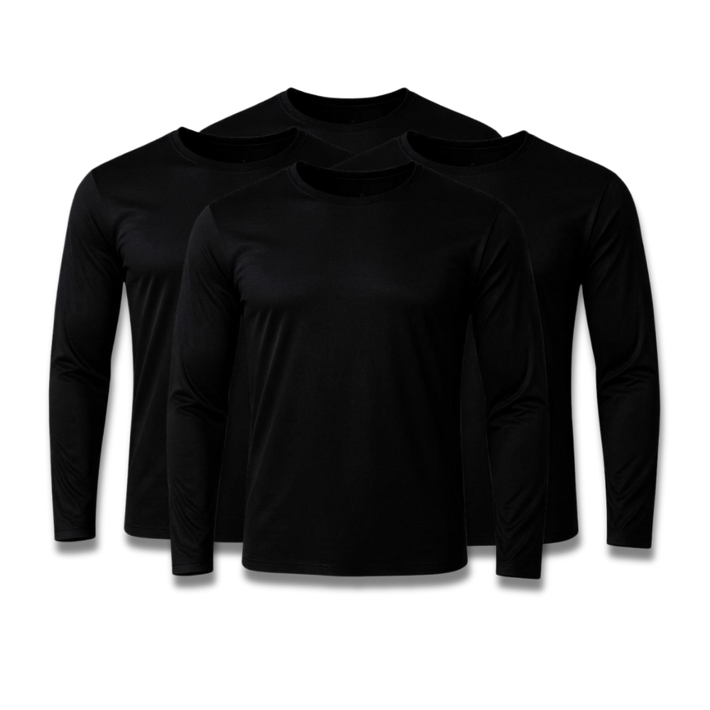 Set of 4 long-sleeved T-shirts with technology – winter promotion